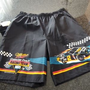 Vintage zoodas miller genuine draft racing  shorts